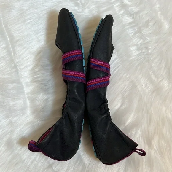 Acorn Black Fleece Lined Ballet Flats - Picture 7 of 11